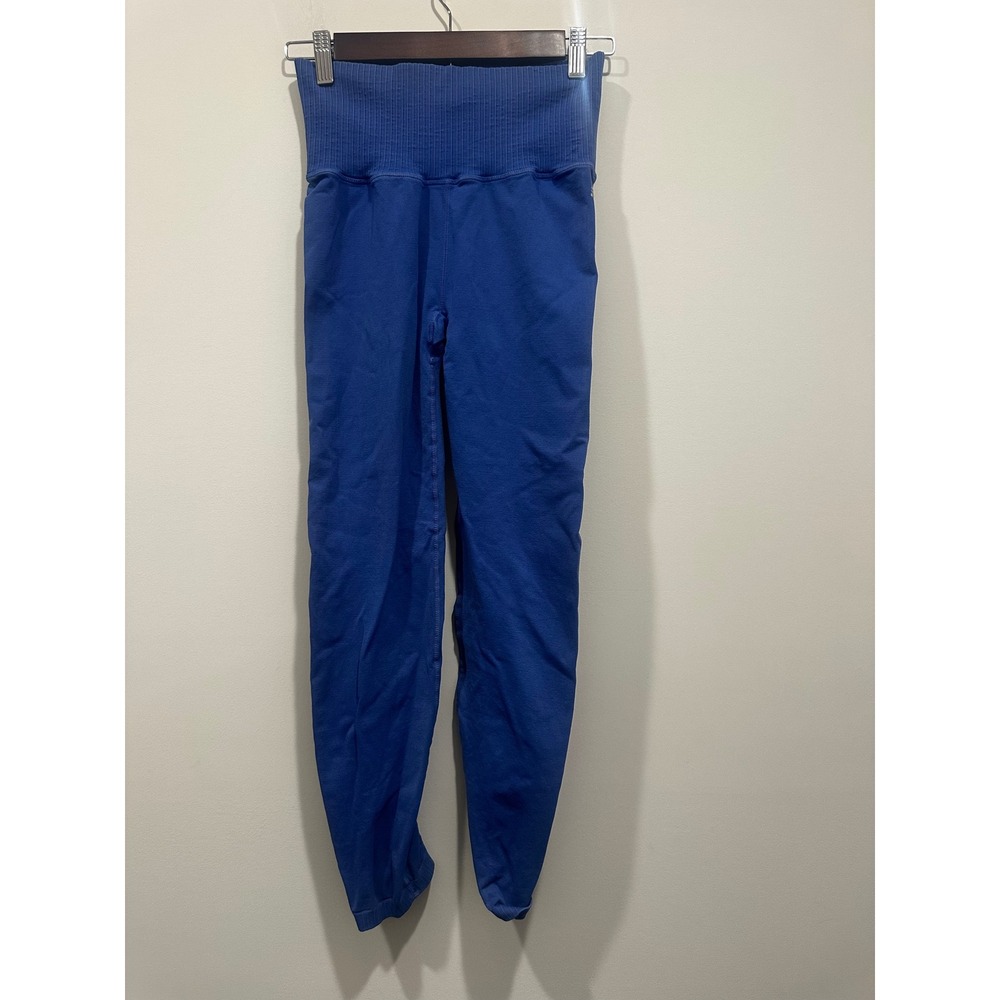 Free People Movement Good Karma Blue High Waist Seamless Leggings Pant M/L